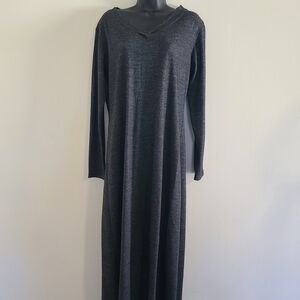 Tweeds Charcoal Long Sleeve Dress